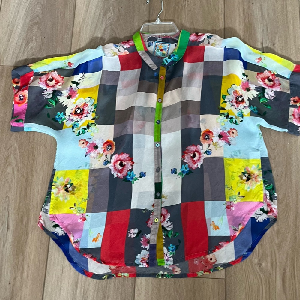 Johnny Was Block Lynn Shirt - Picture 11 of 14
